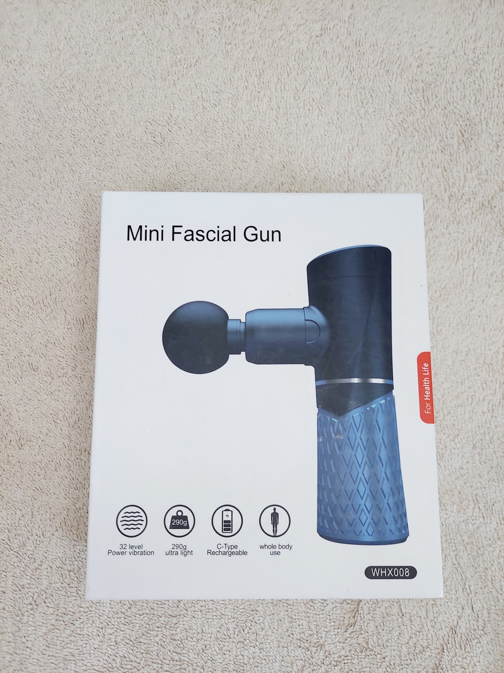 Mini Fascial Deep Tissue Massage Gun Percussion Device Self Care Feminine Office